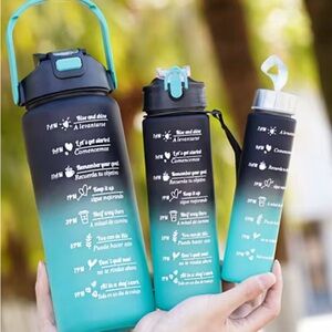 Bilingual Spanish & English Gradient Water Bottles Set